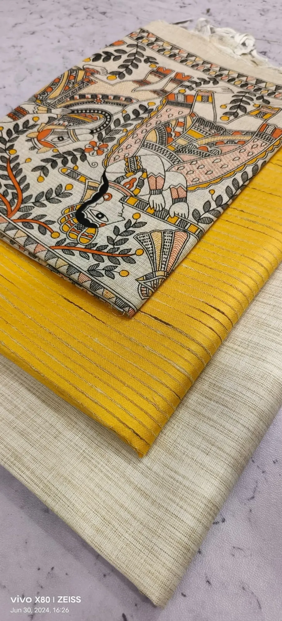 Premium Dupion Silk Elegance — Screen Print Edition